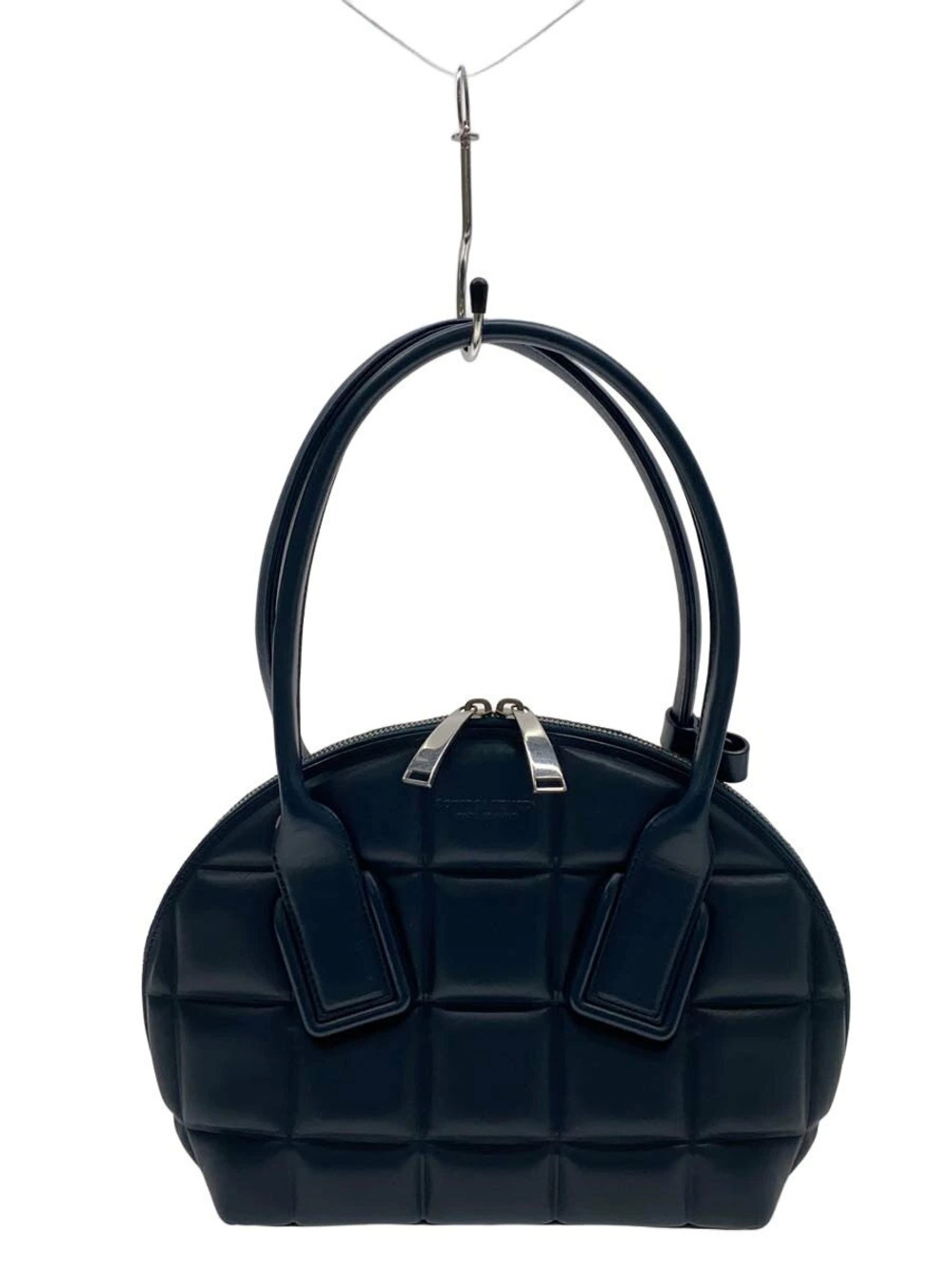 BOTTEGA VENETA SWOOP Handbag Leather Navy Blue